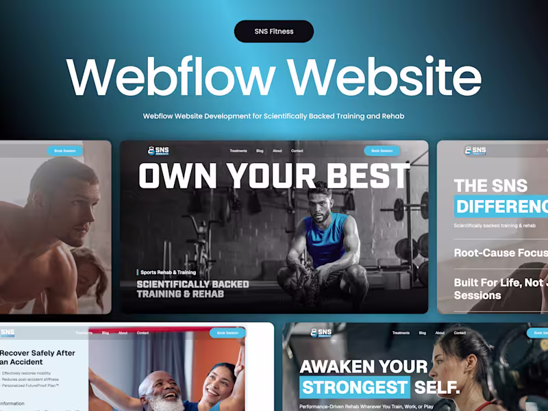 Cover image for Fitness Brand Webflow Redesign Website | Webflow Web Development