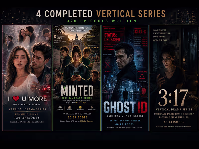 Cover image for Created and wrote four complete