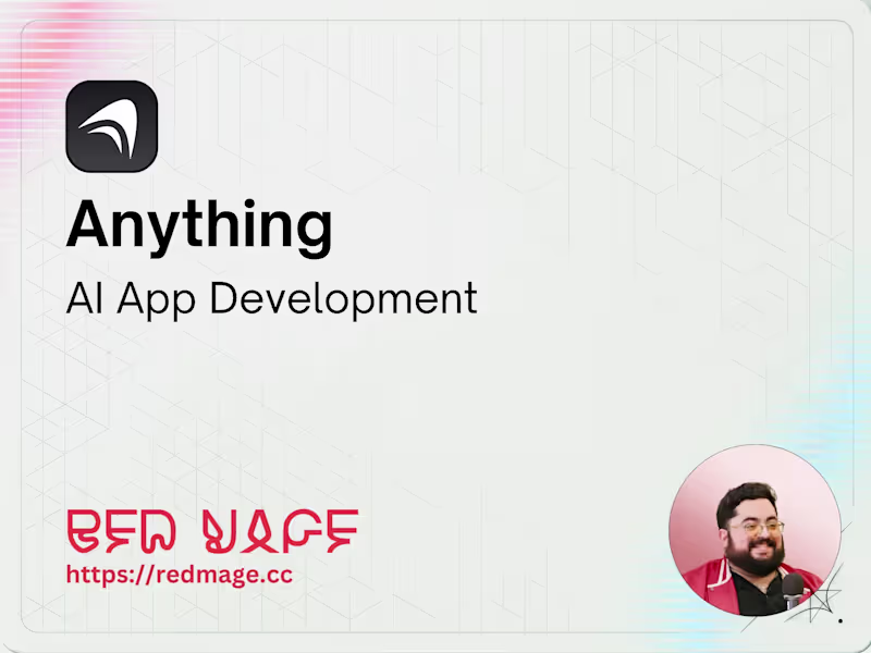 Cover image for Anything – AI App Development