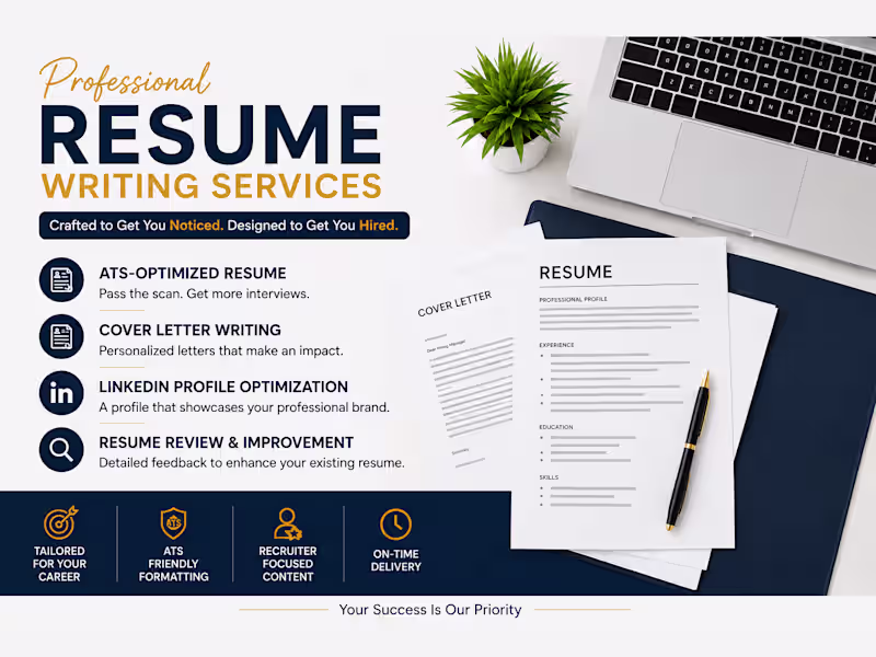 Cover image for ATS Resume Writing & LinkedIn Profile Optimization
