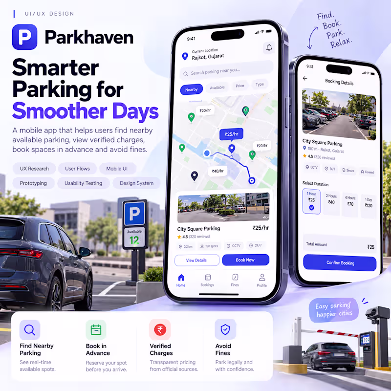 Cover image for Parkhaven — Smart Parking Mobile