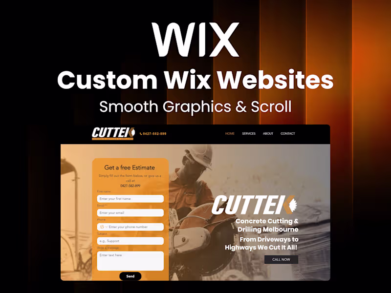 Cover image for Custom Wix Website Design & Development