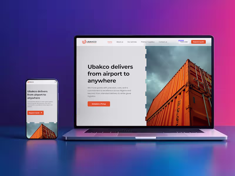Cover image for Ubakco Logistics Website