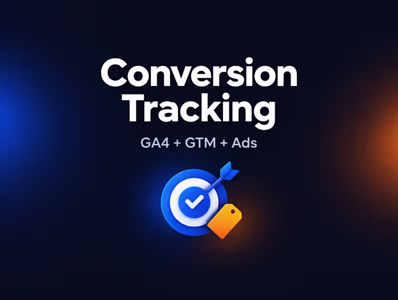 Cover image for Conversion Tracking Setup (GA4 + GTM + Ads)