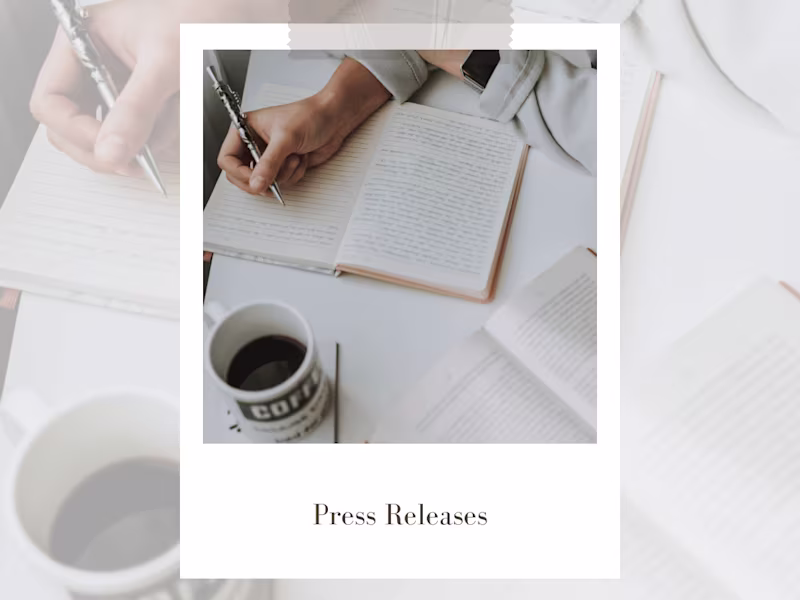 Cover image for Press release sample