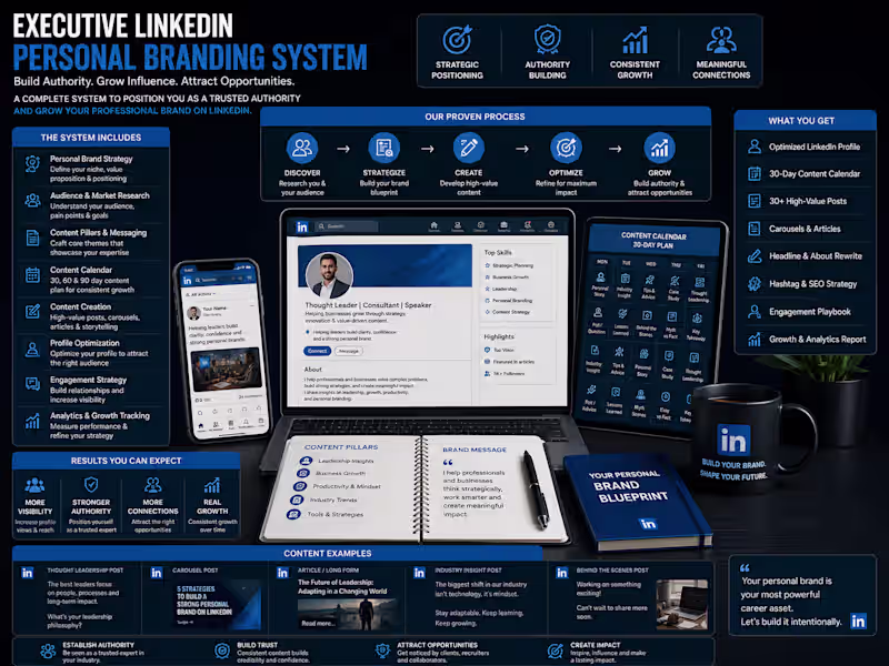 Cover image for Designed a comprehensive LinkedIn personal