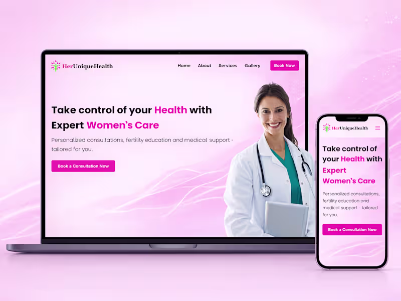 Cover image for HerUniqueHealth Consult Website