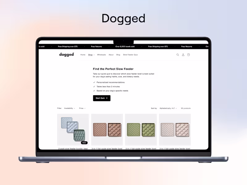 Cover image for E-commerce Conversion Optimization for Dogged