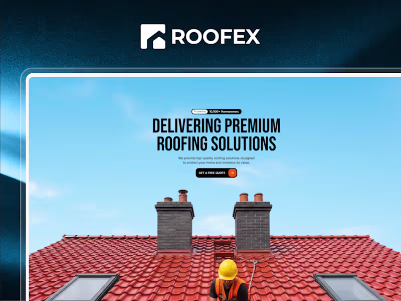 Cover image for Roofex Service Website Design