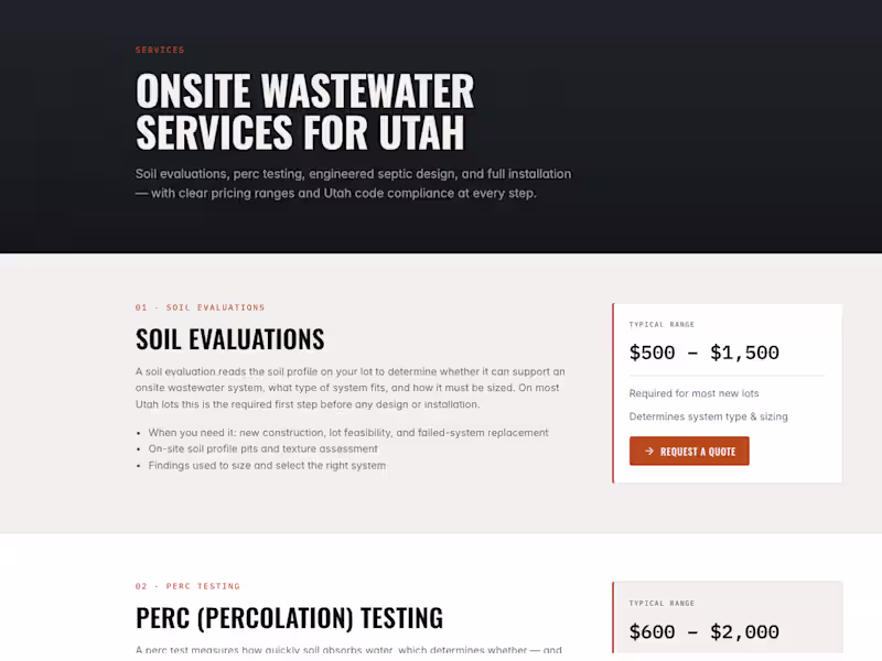 Cover image for Utah Septic Pros Marketing Website