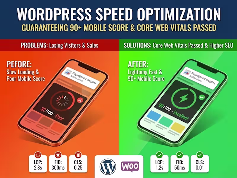 Cover image for WordPress Speed Optimization & Core Web Vitals (90+ Score)