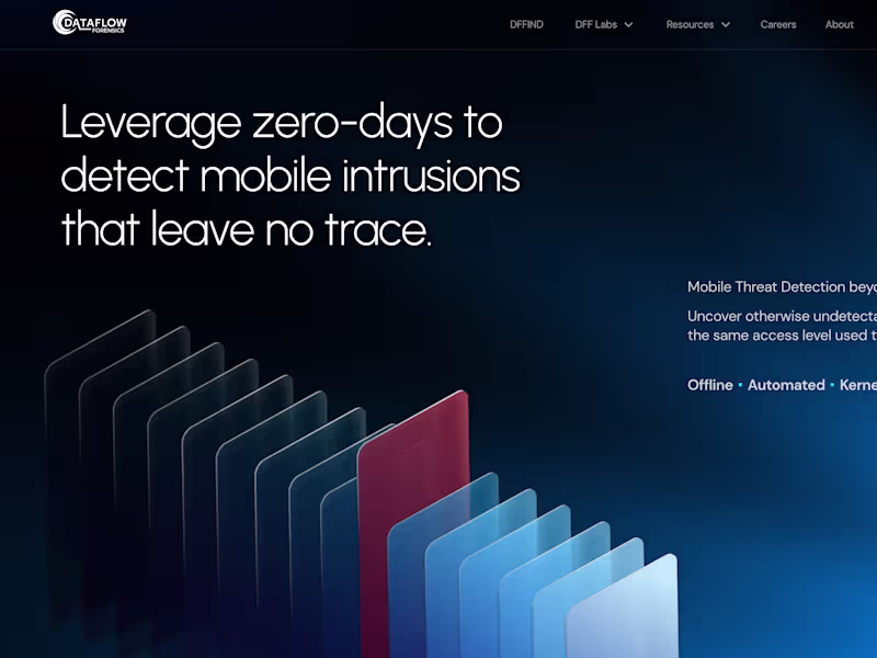 Cover image for Dataflow Forensics | Mobile Threat Detection for Government