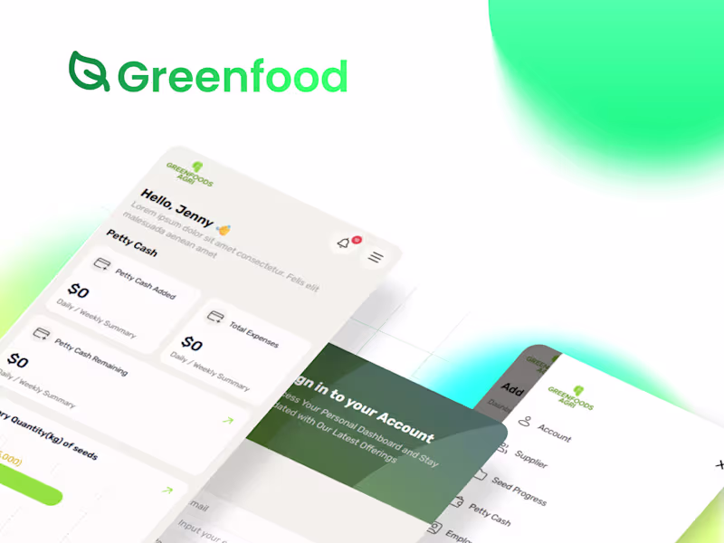 Cover image for Greenfood App