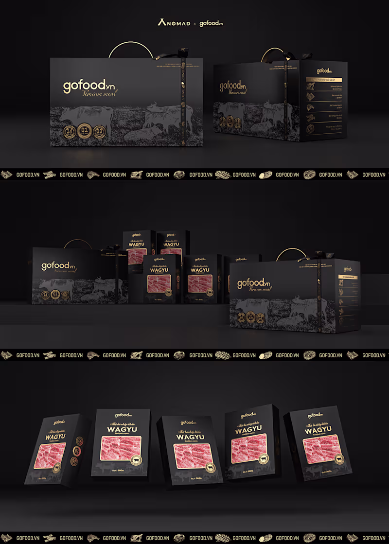 Cover image for LUXURY PACKAGING | WAGYU BEEF | BLACK MATE :: Behance