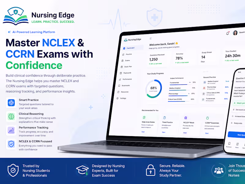 Cover image for The Nursing Edge Learning Platform Development