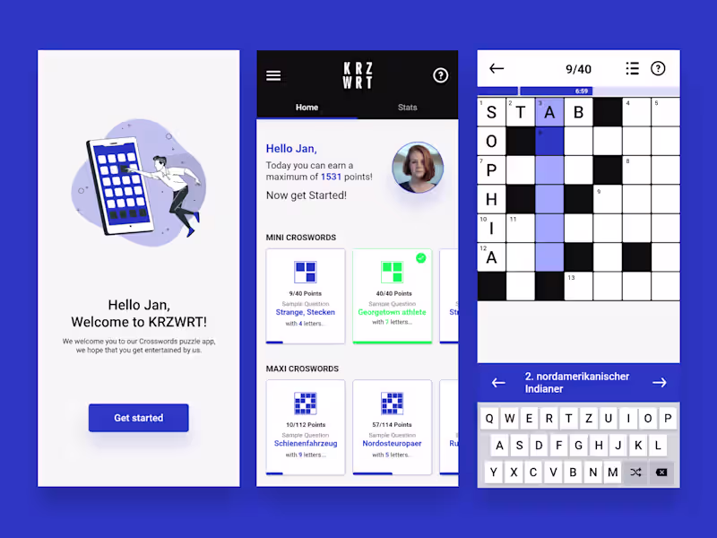 Cover image for Crossword Game Mobile App —