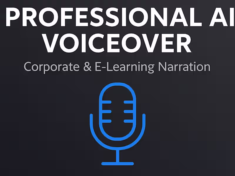 Cover image for Professional AI Voiceover for Videos & E-Learning