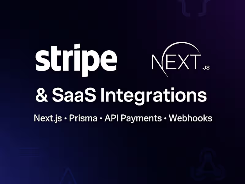 Cover image for Stripe & SaaS Integration for Web Applications 