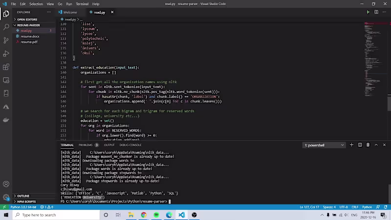 Cover image for Resume Parser With Python - YouTube
