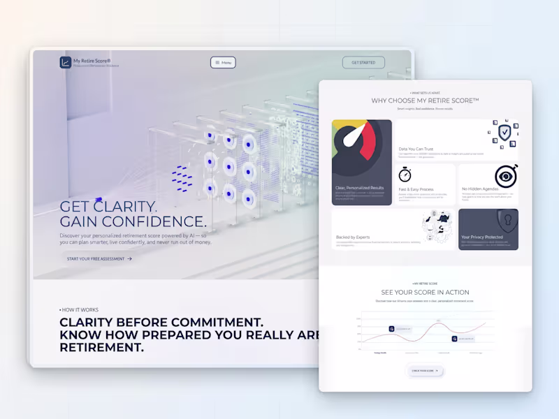 Cover image for My Retire Score® — AI Retirement Readiness Platform