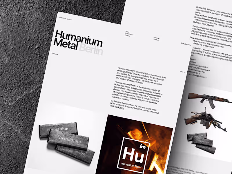 Cover image for Humanium Metal — Framer Website Customization & Fixes