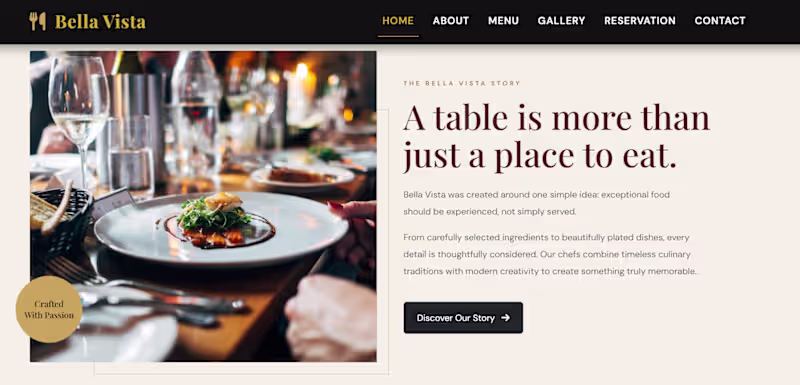Cover image for Modern Restaurant Website Development