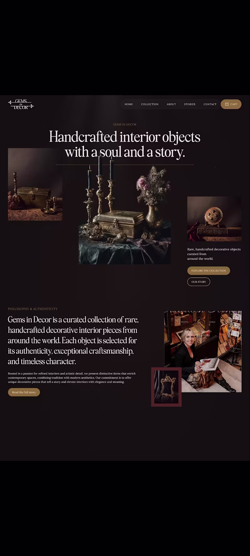 Cover image for Home page concept for handcrafted e-commerce brand