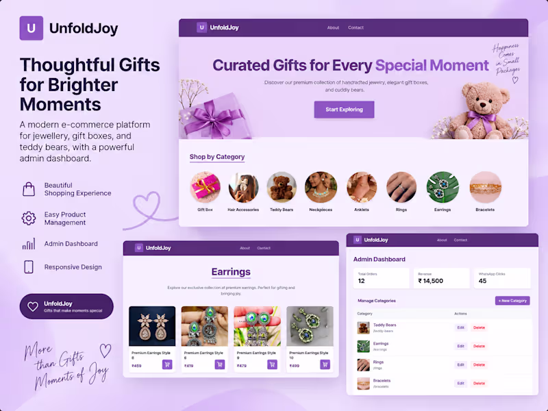 Cover image for UnfoldJoy is a full-stack e-commerce website