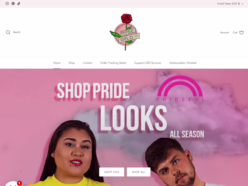 Cover image for Rose Gold Co. Website