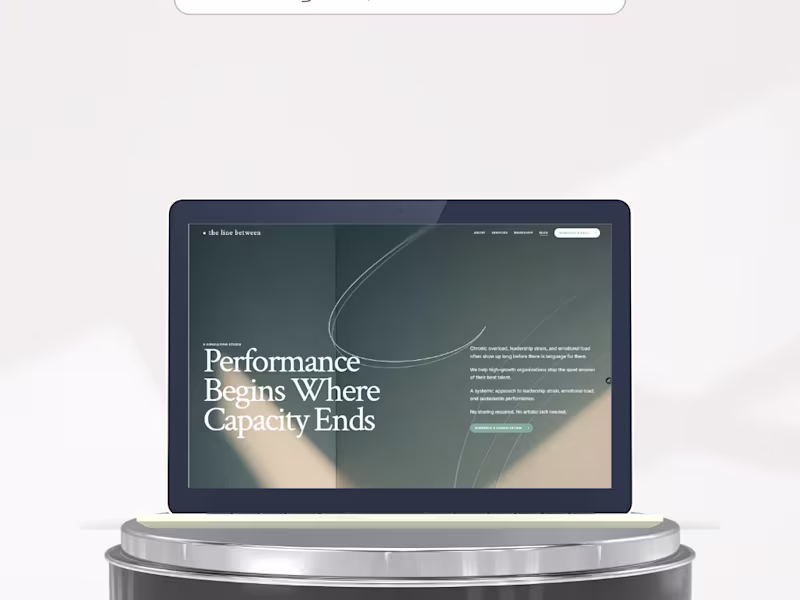 Cover image for The Line Between Consulting — Website Design & Brand
