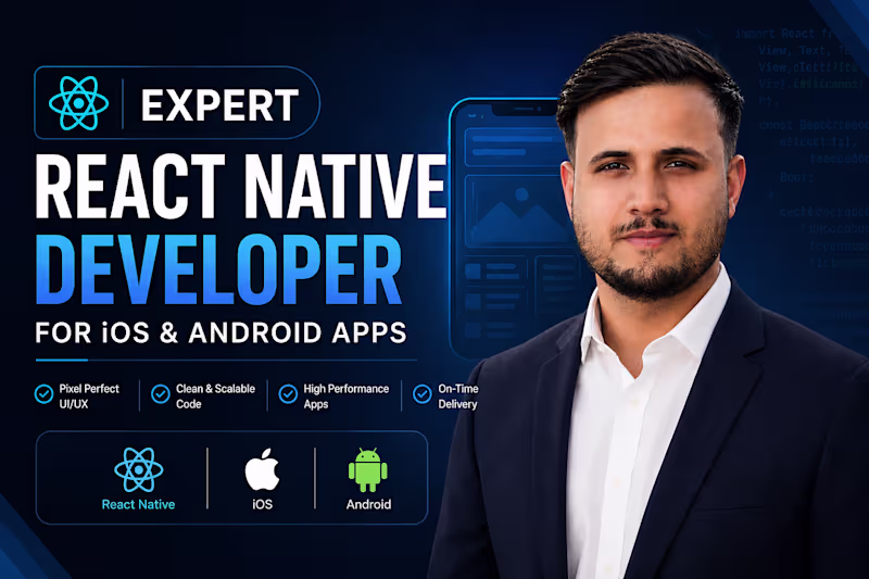 Cover image for Mobile App Development | React Native, Flutter, Android & iOS Ap