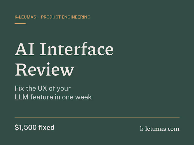 Cover image for AI Interface Review: fix the UX of your LLM feature