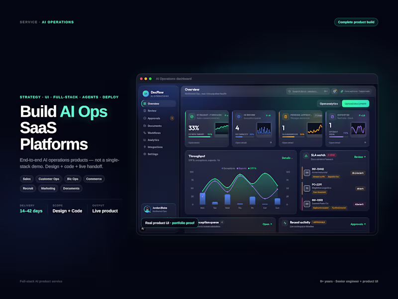 Cover image for Ship an AI Operations SaaS MVP (Next.js · agents · deploy)