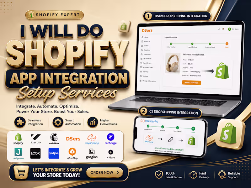 Cover image for I Will Do Shopify App Integration Setup Services