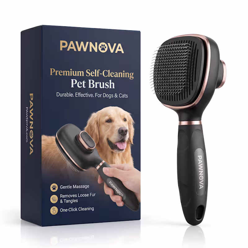 Cover image for Amazon Creative Listing Premium Self-Cleaning Pet Brush