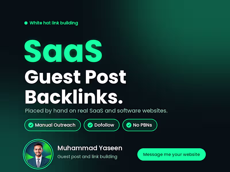 Cover image for SaaS Guest Post Backlinks | Manual Outreach