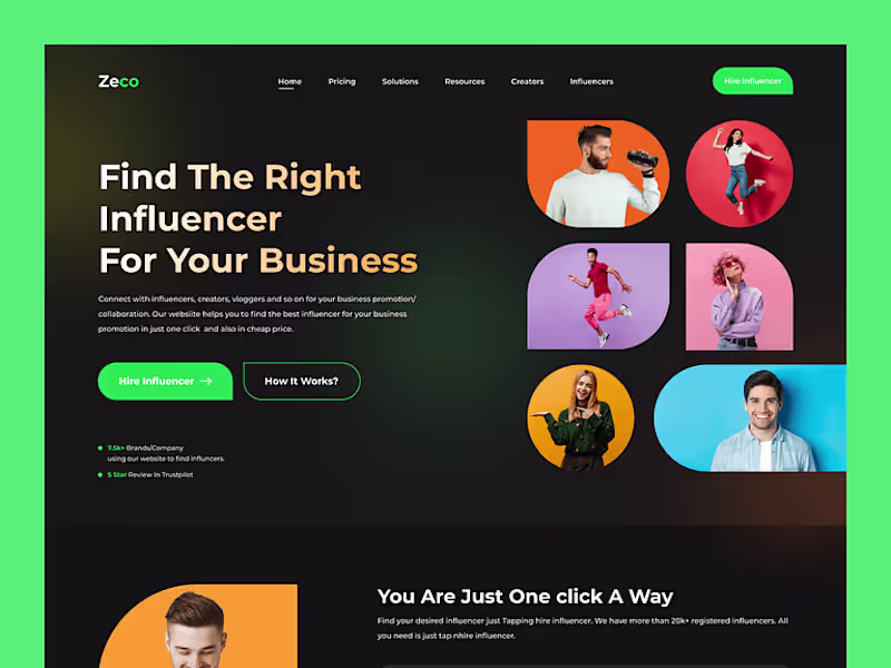 Cover image for Influencer Website Header