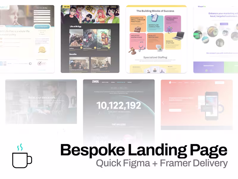 Cover image for Landing Page Design & Build