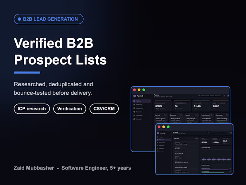 Cover image for B2B Lead Generation & Verified Prospect Lists