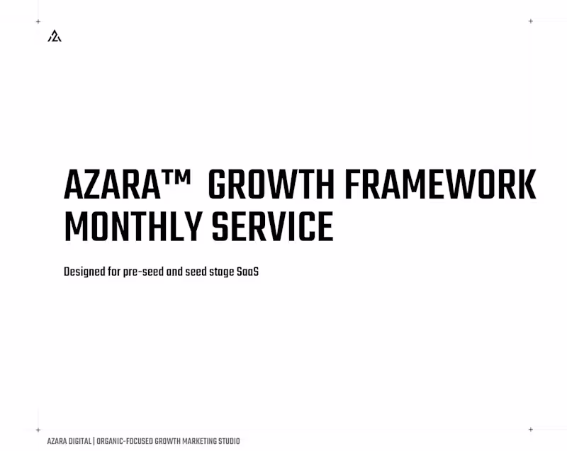 Cover image for Azara™  Growth Monthly Service