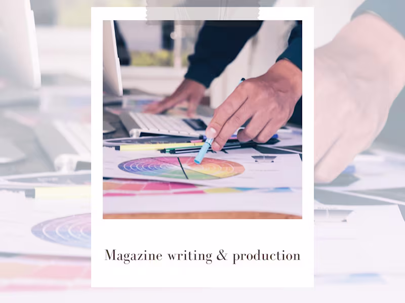 Cover image for Magazine production