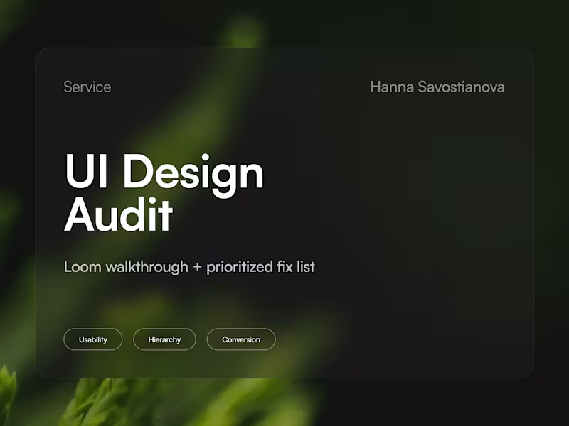 Cover image for Website /Mobile Design Audit 