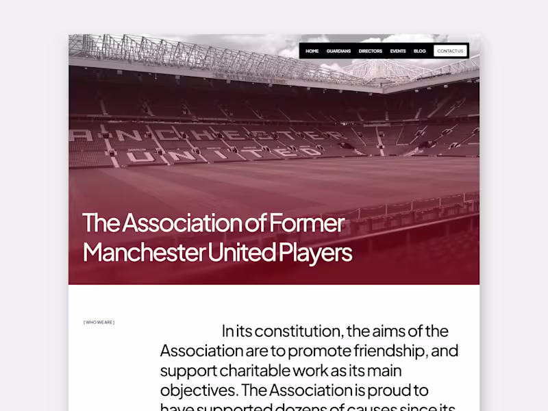 Cover image for AFMUP – Framer Former Players Association Website