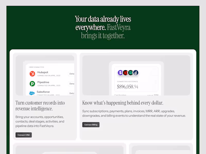 Cover image for FastVeyra — Revenue Intelligence Platform | SaaS Product