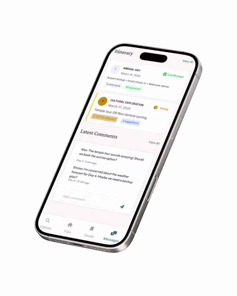 Cover image for Group travel planning app