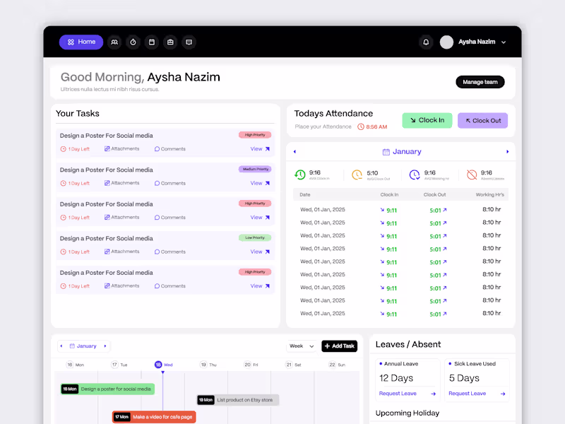 Cover image for HR Management App Design