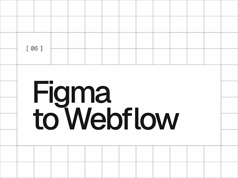 Cover image for Figma to Webflow