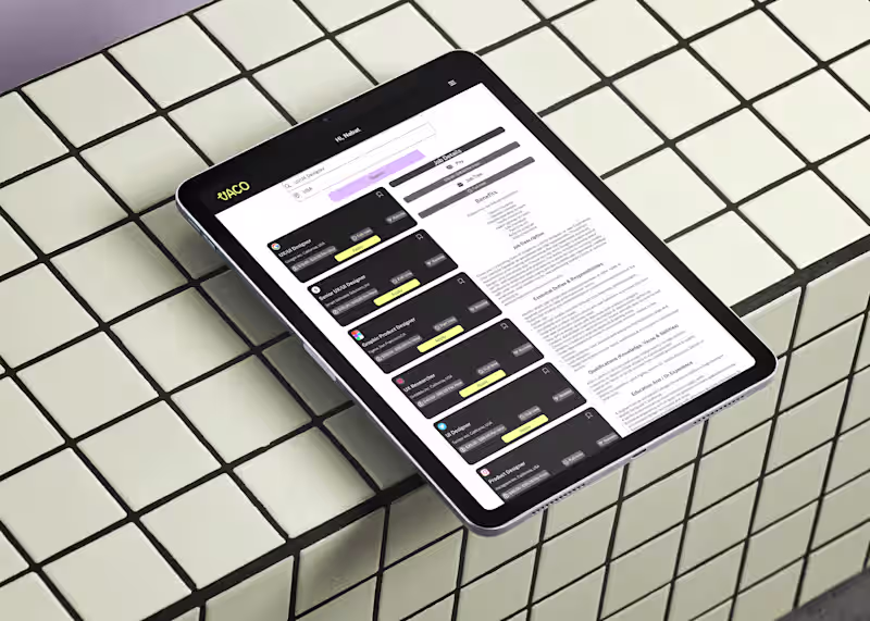 Cover image for VACO-Website UI/UX Design,Mobile Responsive,Job Search :: Behan…