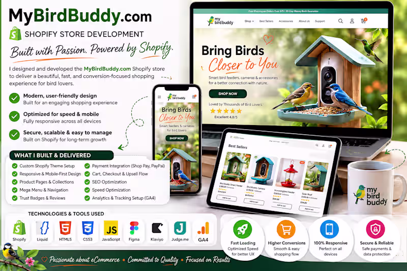 Cover image for MyBirdBuddy – Shopify Development Project
I