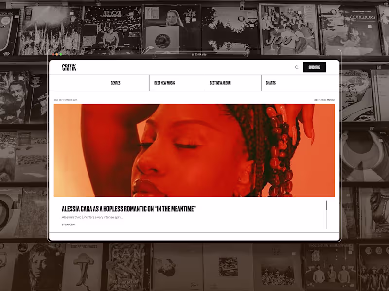 Cover image for Critik - Music Review UI